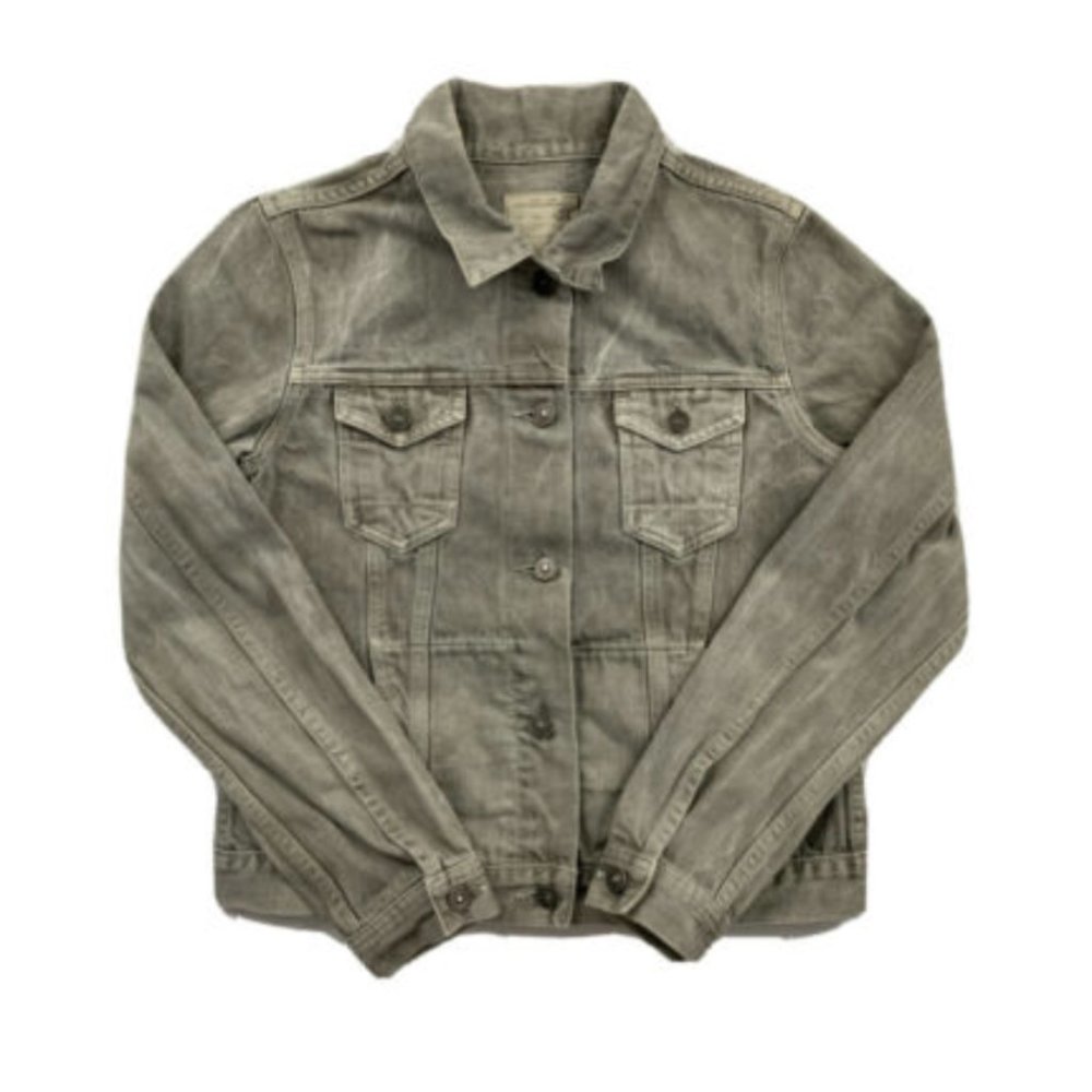 All Saints Women's Gray Dun Jean Jacket